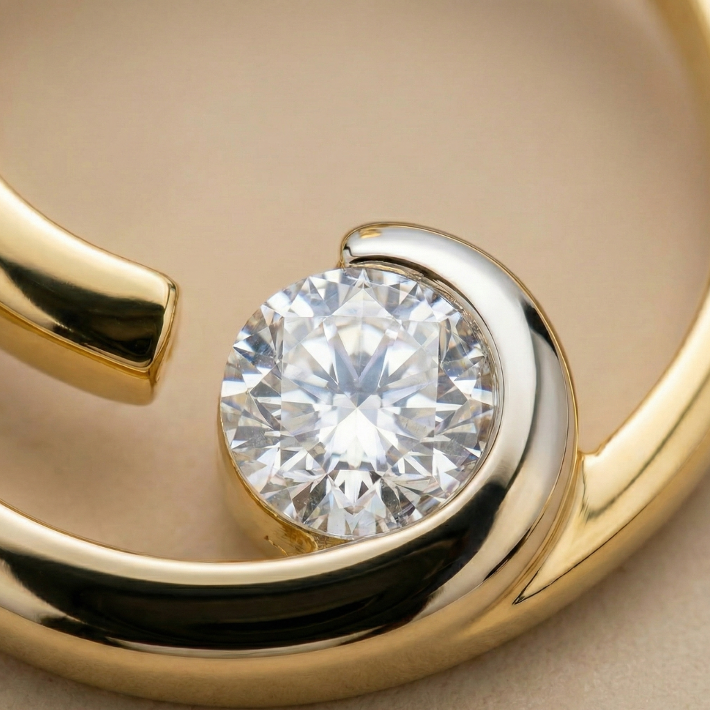 Ohrhänger 333/- Gold Zirkonia