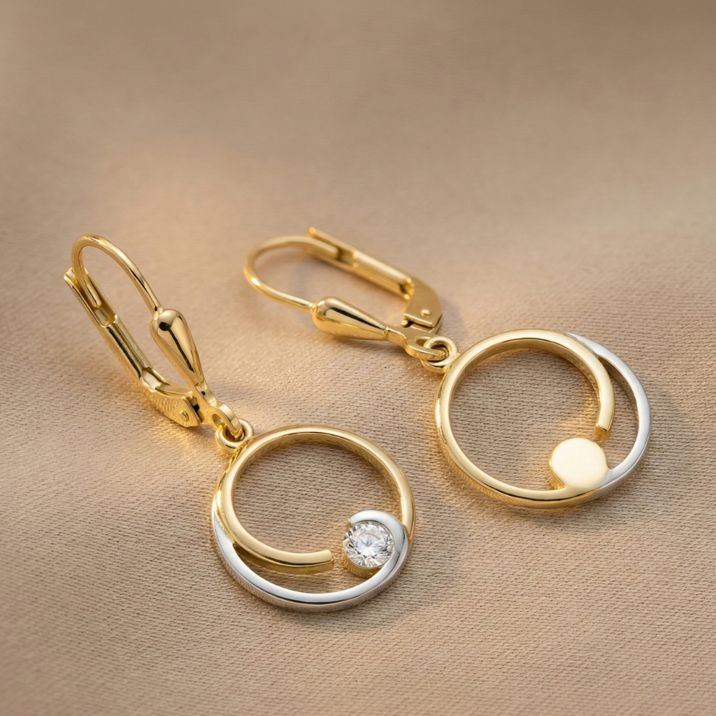 Ohrhänger 333/- Gold Zirkonia