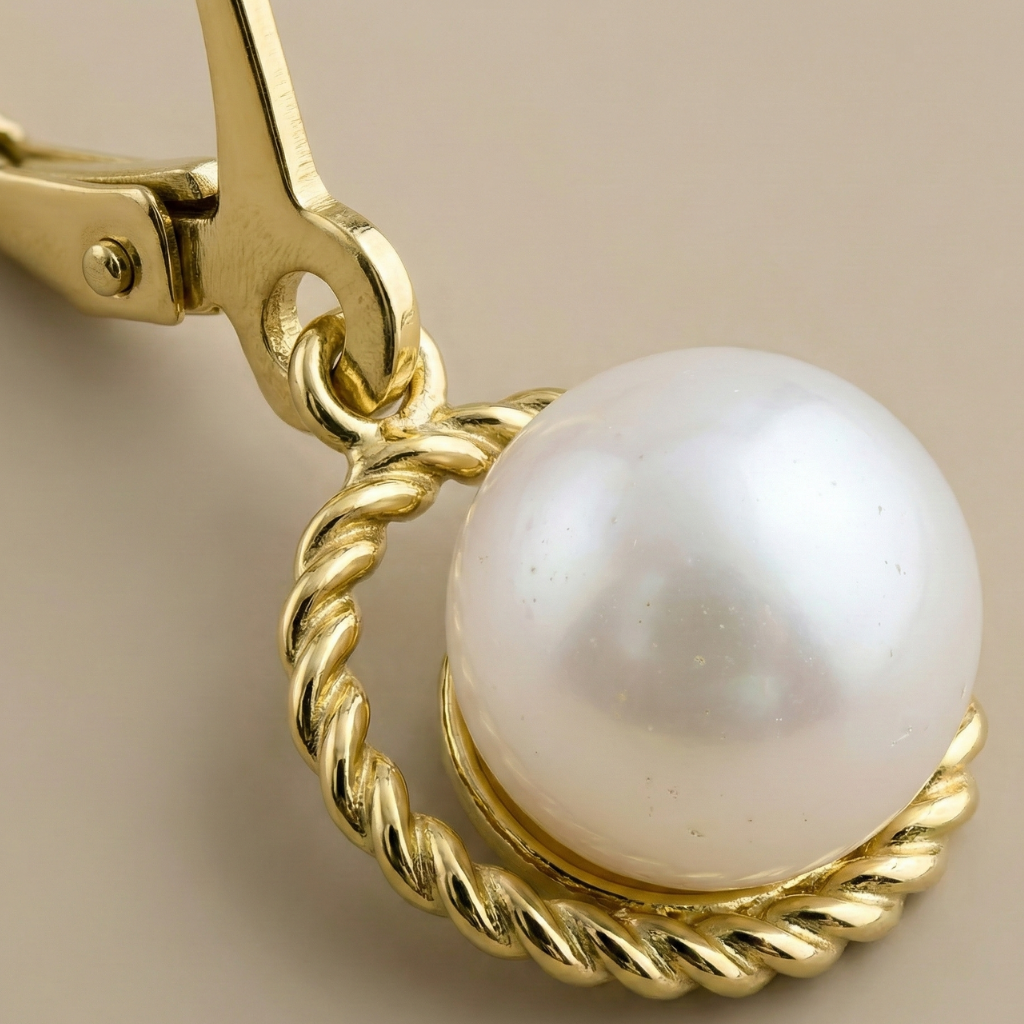 Ohrhänger 375/- Gold Perle