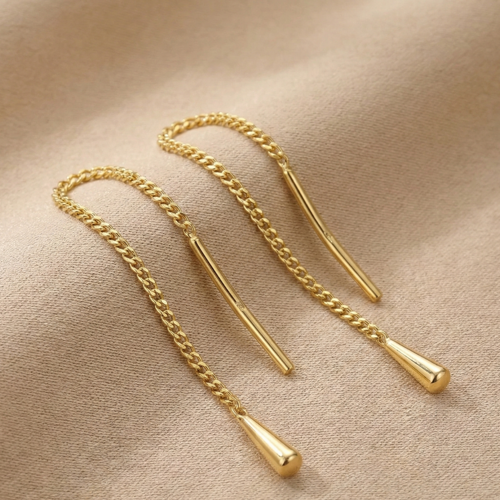 Durchzieh-Ohrringe 333/- Gold