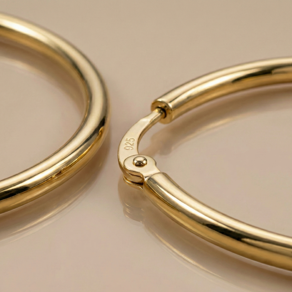 Creolen 925/- Sterling Silber vergoldet