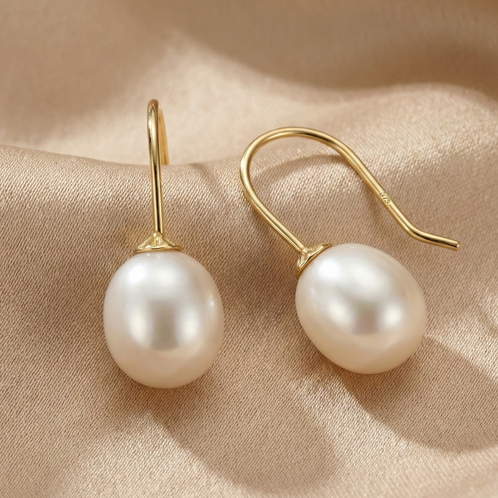 Ohrhänger 375/- Gold Perle