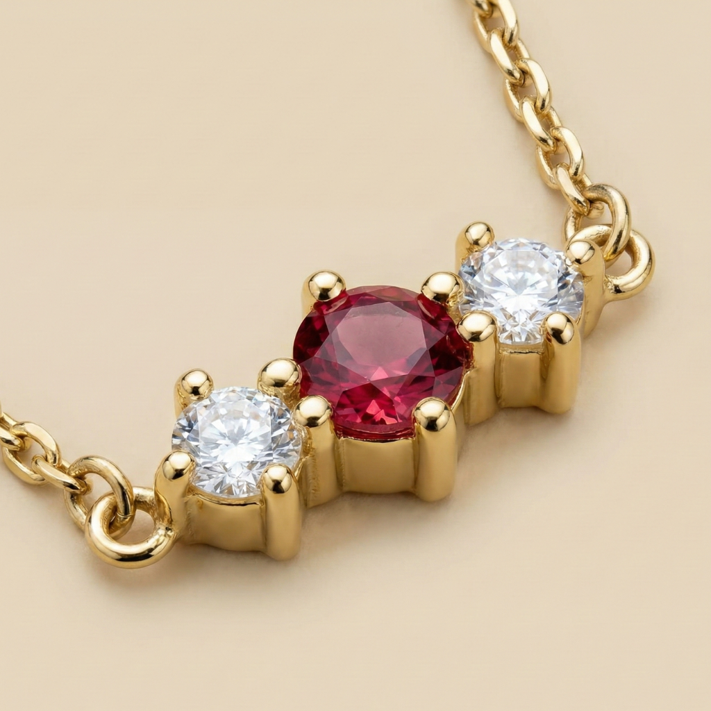 Ankerkette 375/- Gold vergoldet Topas