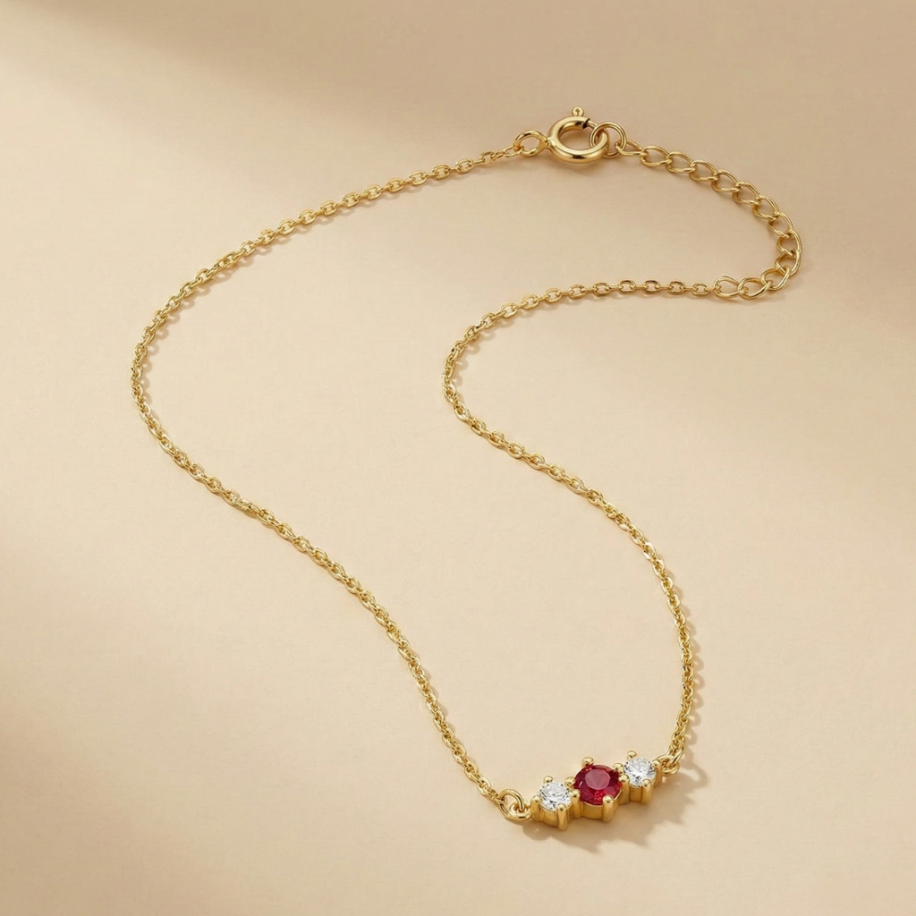 Ankerkette 375/- Gold vergoldet Topas