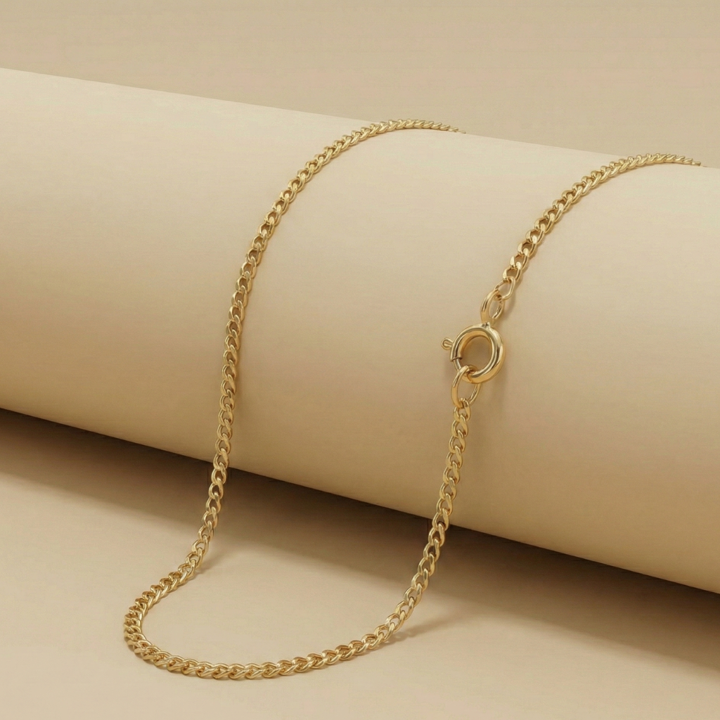 Flachpanzerkette 750/- Gold