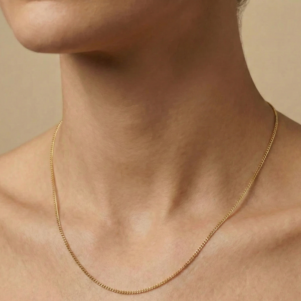 Flachpanzerkette 750/- Gold