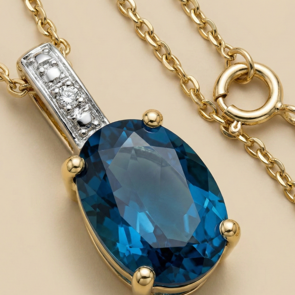 Ankerkette 585/- Gold Diamant 0,006ct.