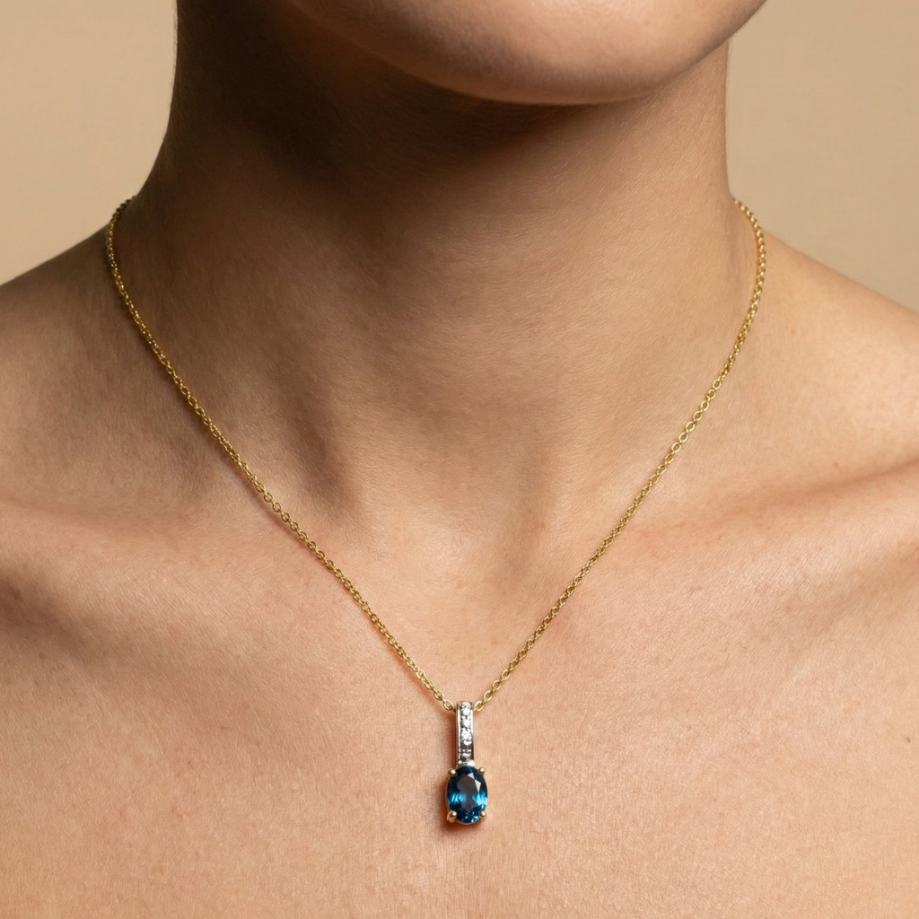 Ankerkette 585/- Gold Diamant 0,006ct.