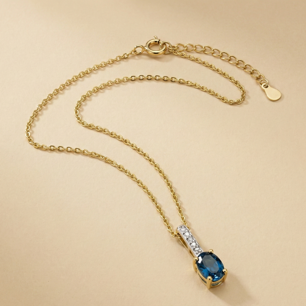 Ankerkette 585/- Gold Diamant 0,006ct.