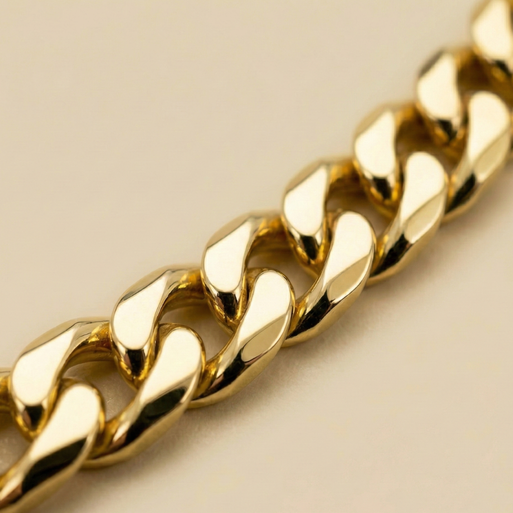 Flachpanzerkette 585/- Gold