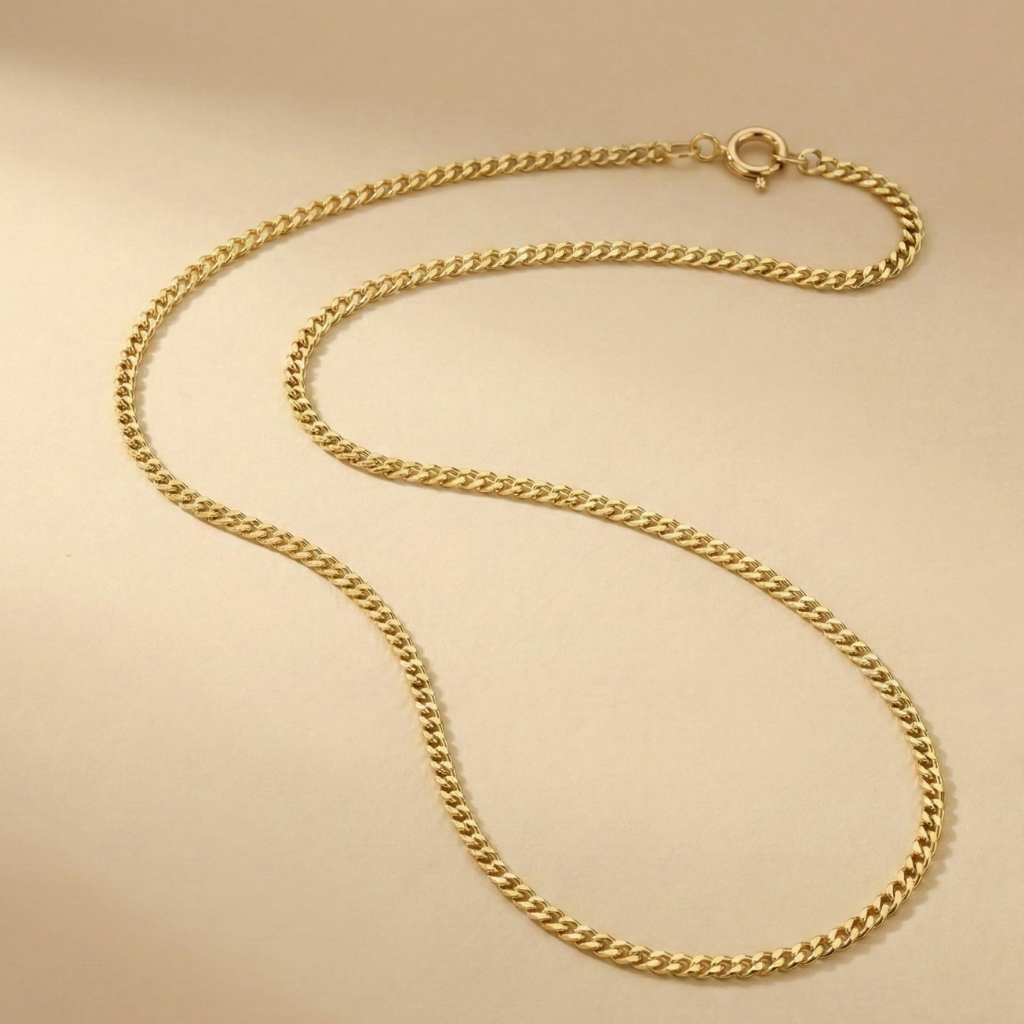 Flachpanzerkette 585/- Gold