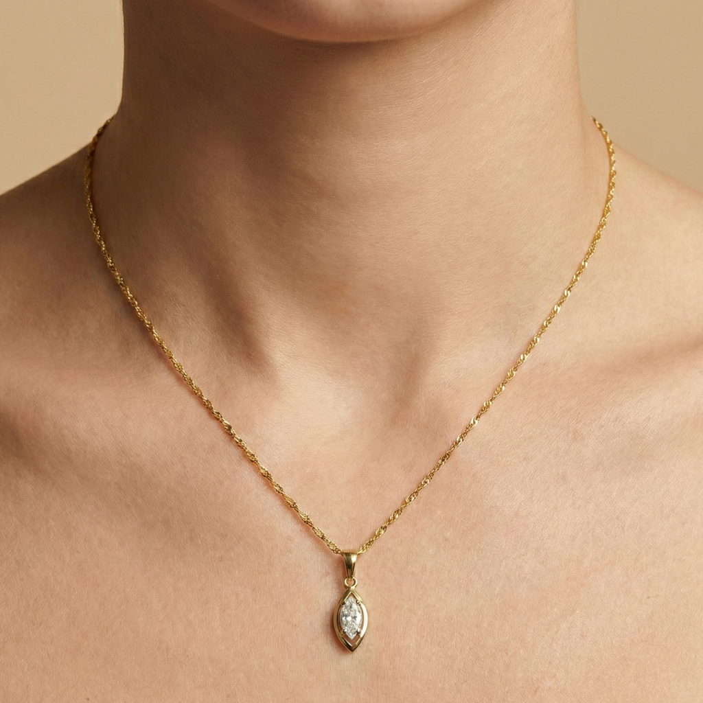 Singapurkette 333/- Gold Zirkonia