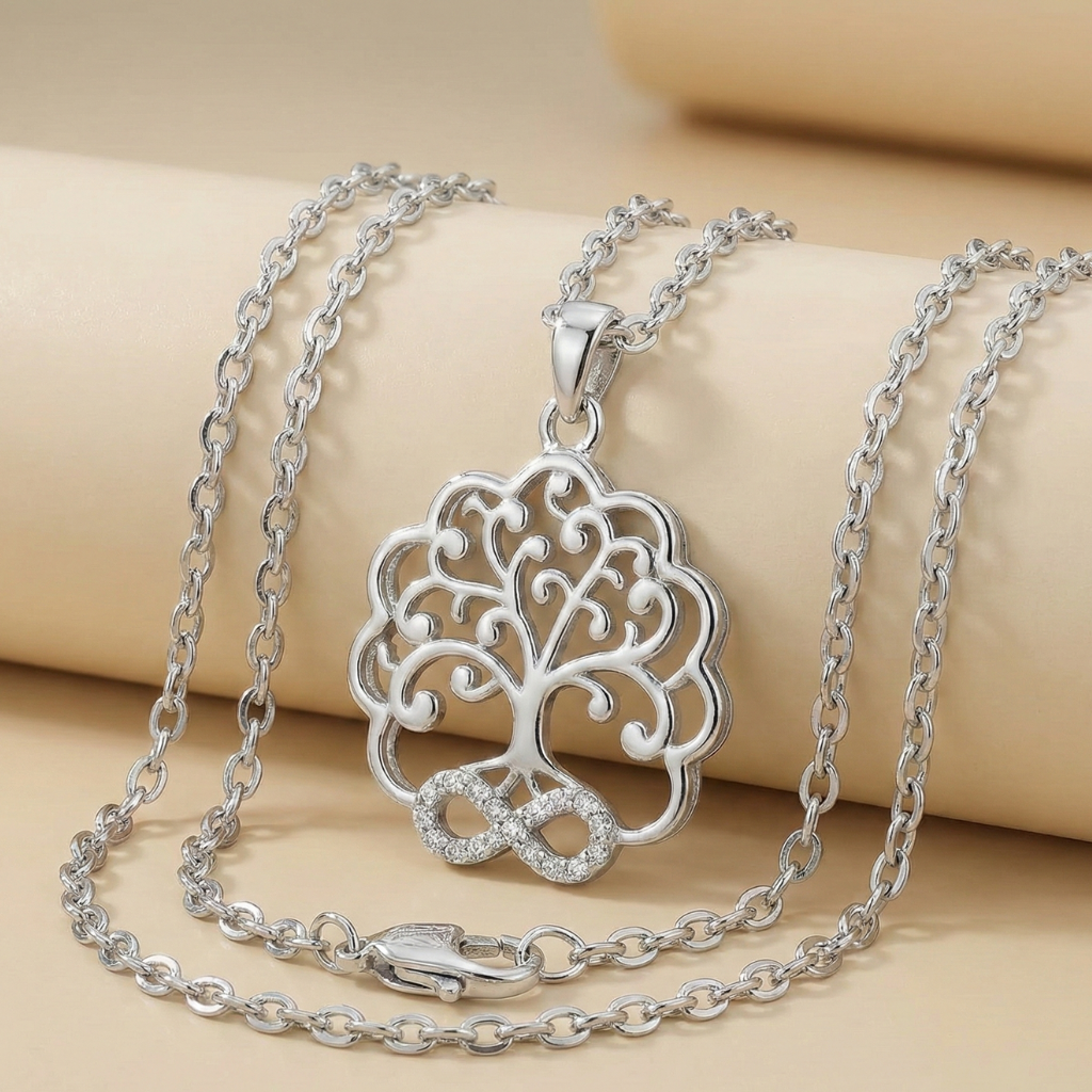 Ankerkette 925/- Sterling Silber rhodiniert Zirkonia