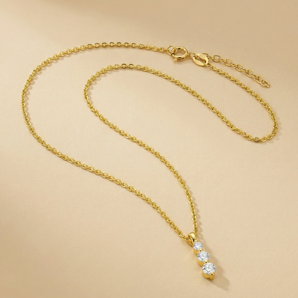 Ankerkette 333/- Gold Zirkonia