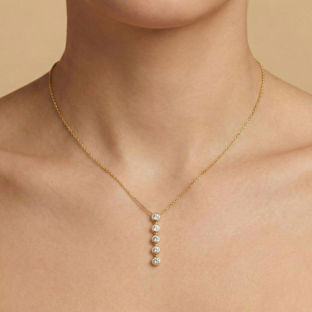 Anhänger mit Kette 585/- Gold Brillant 0,05ct