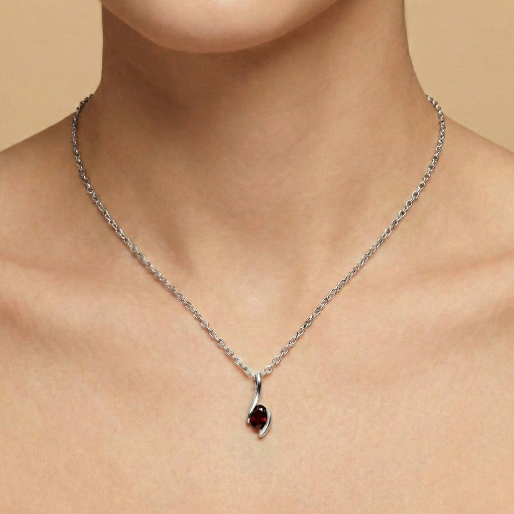 Anhänger mit Kette Ankerkette 925/- Sterling Silber Zirkonia