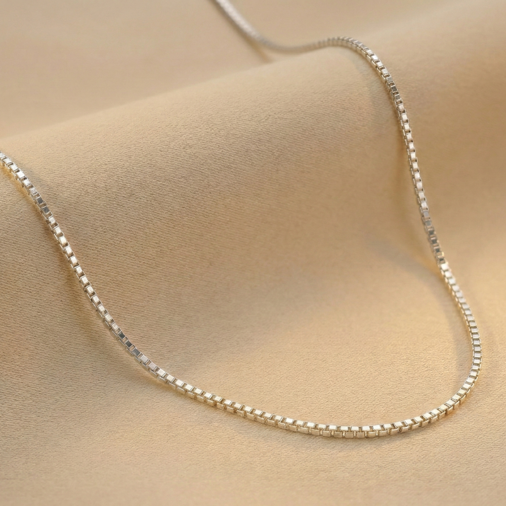 Kette Venezianerkette 333/- Weißgold rhodiniert 40cm