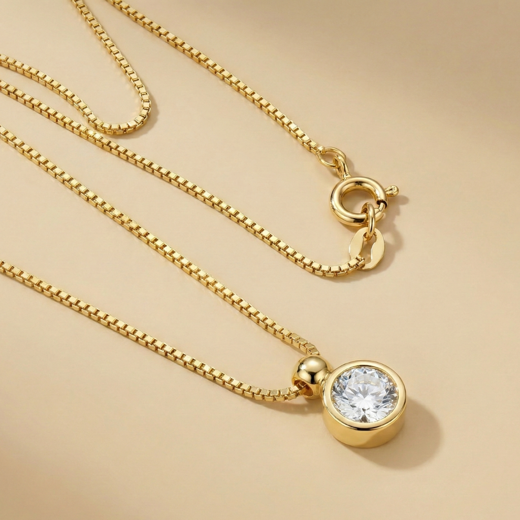 Collier Venezianerkette 375/- Gold Zirkonia