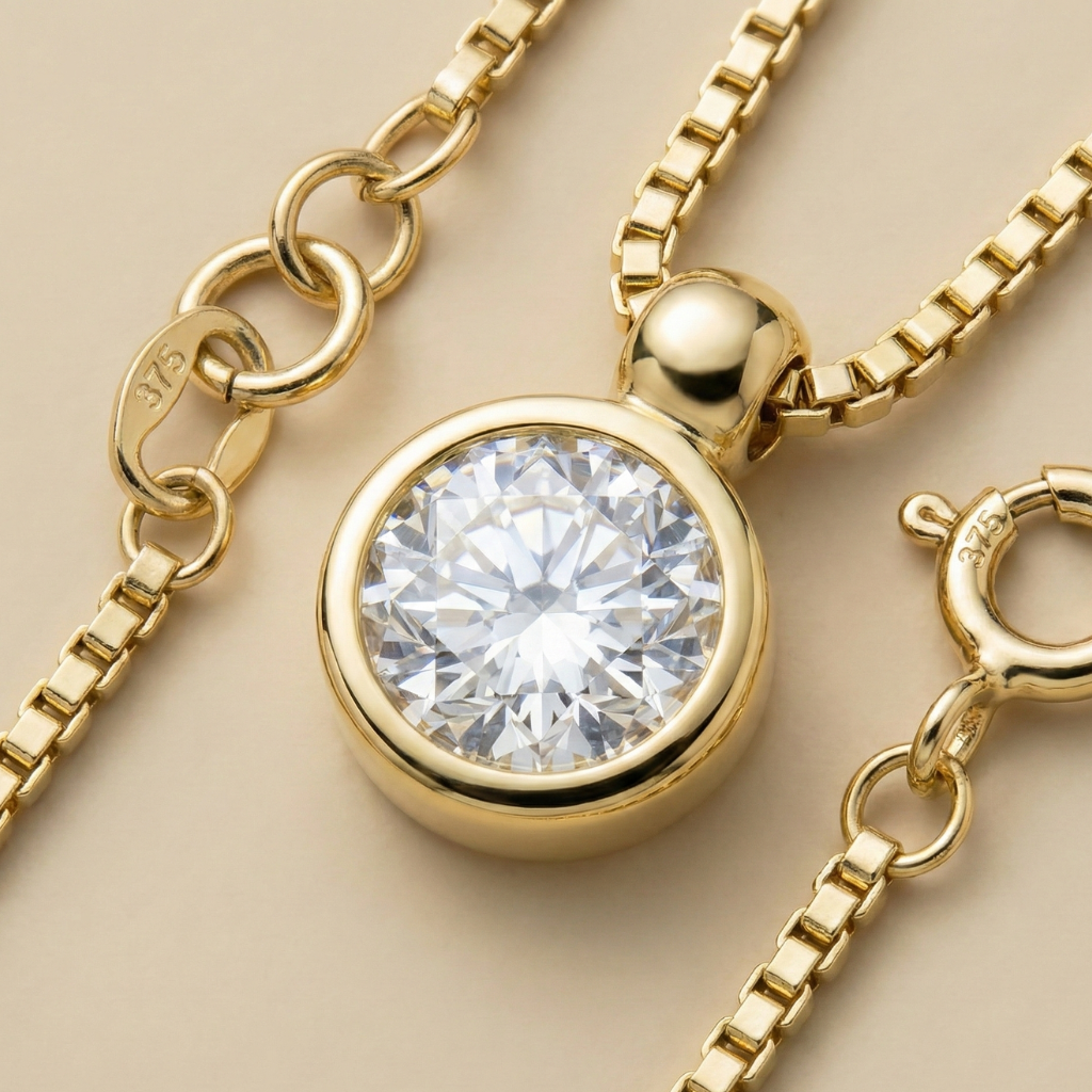 Collier Venezianerkette 375/- Gold Zirkonia