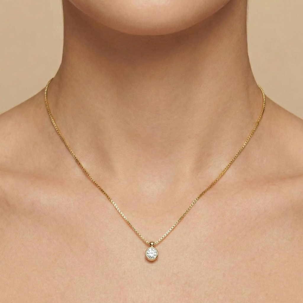 Collier Venezianerkette 375/- Gold Zirkonia