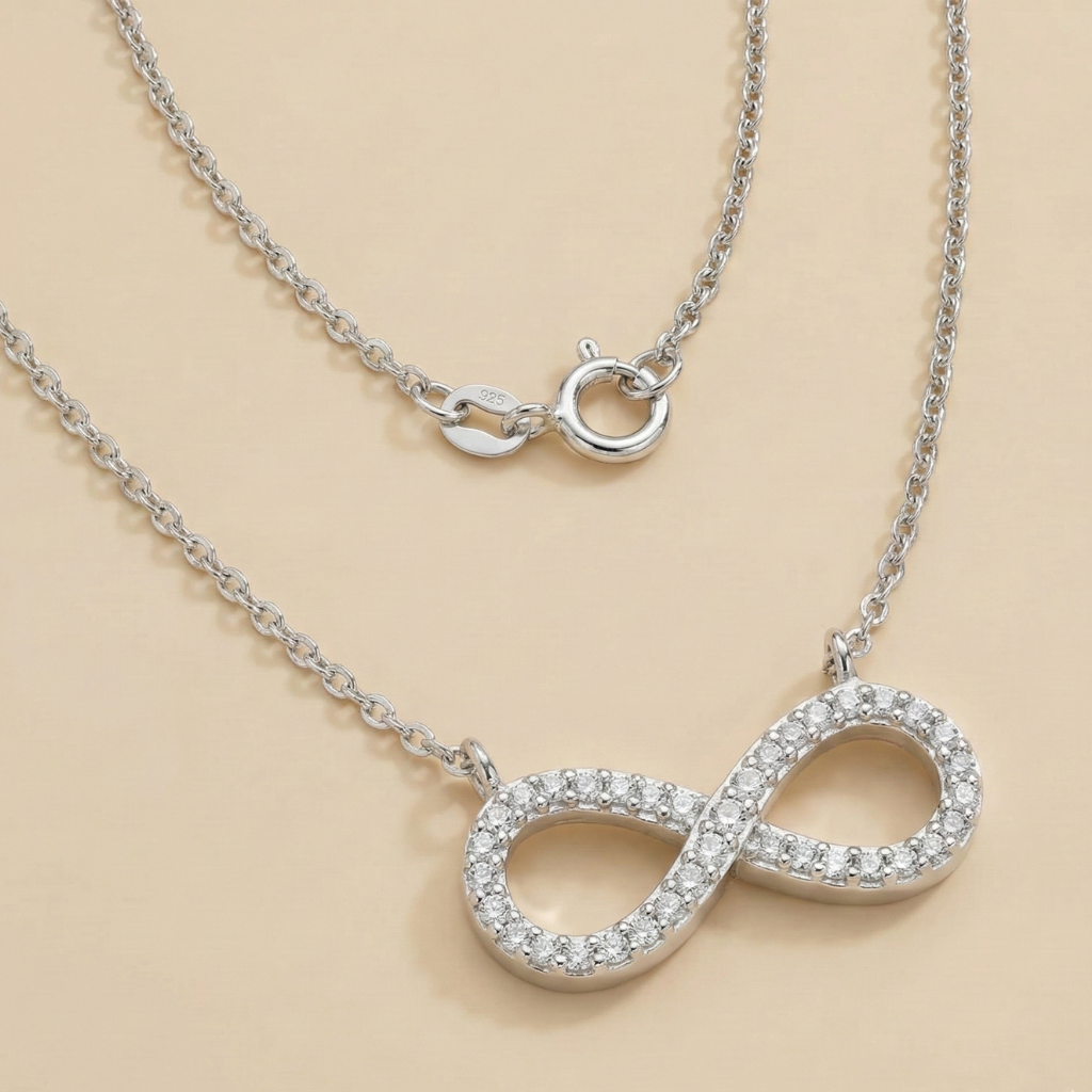 Collier Ankerkette 925/- Sterling Silber Zirkonia