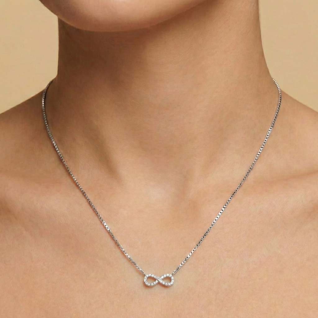 Collier Ankerkette 925/- Sterling Silber Zirkonia