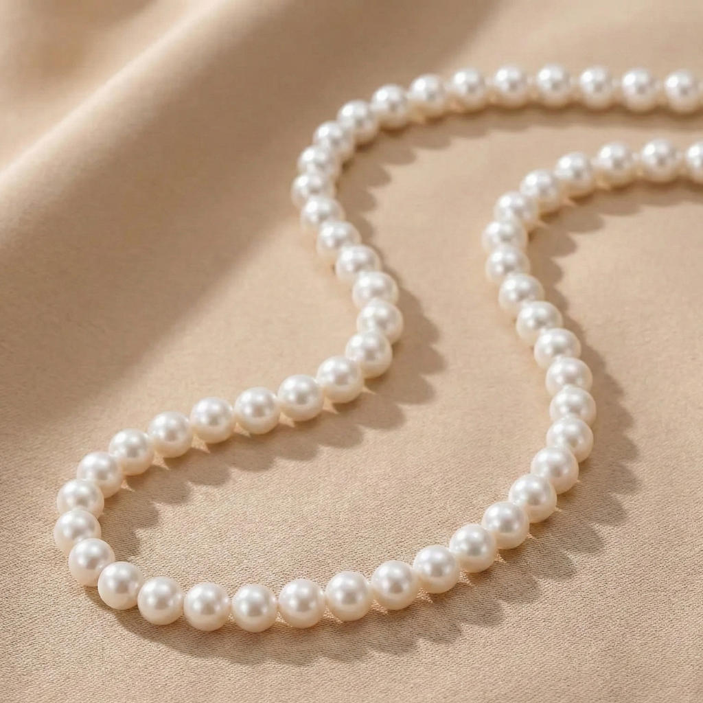 Collier Perlenkette 375/- Gold Süßwasserzuchtperle