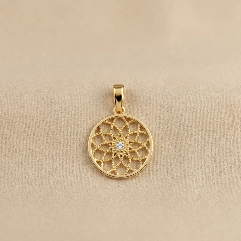 Anhänger 375/- Gold Zirkonia