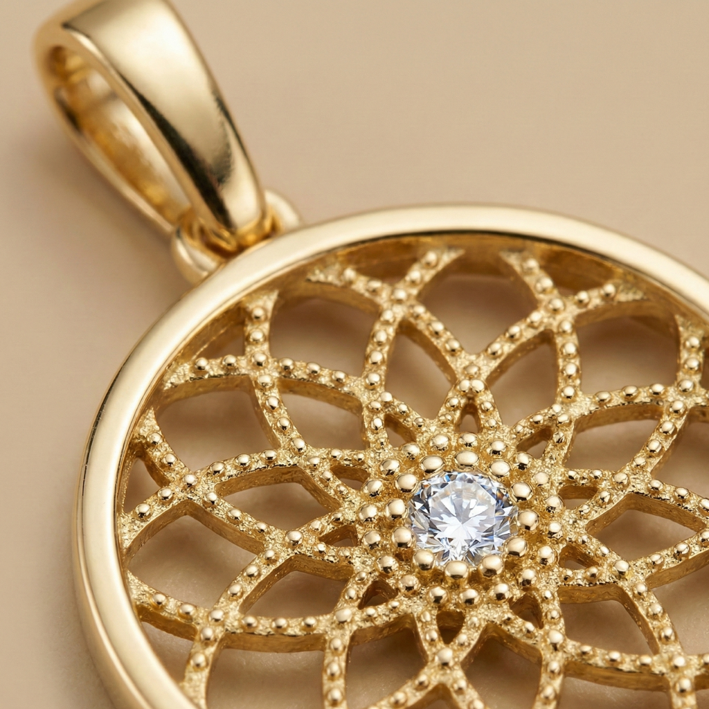 Anhänger 375/- Gold Zirkonia