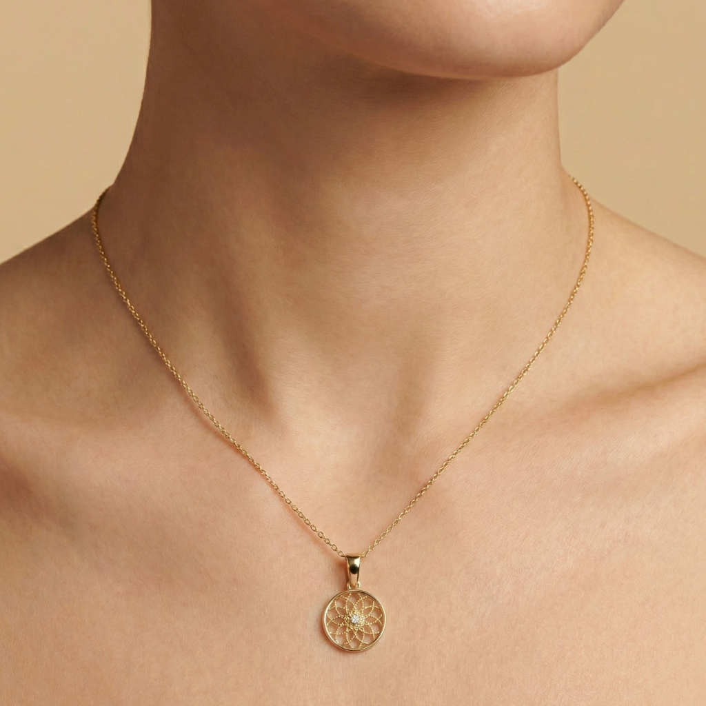 Anhänger 375/- Gold Zirkonia