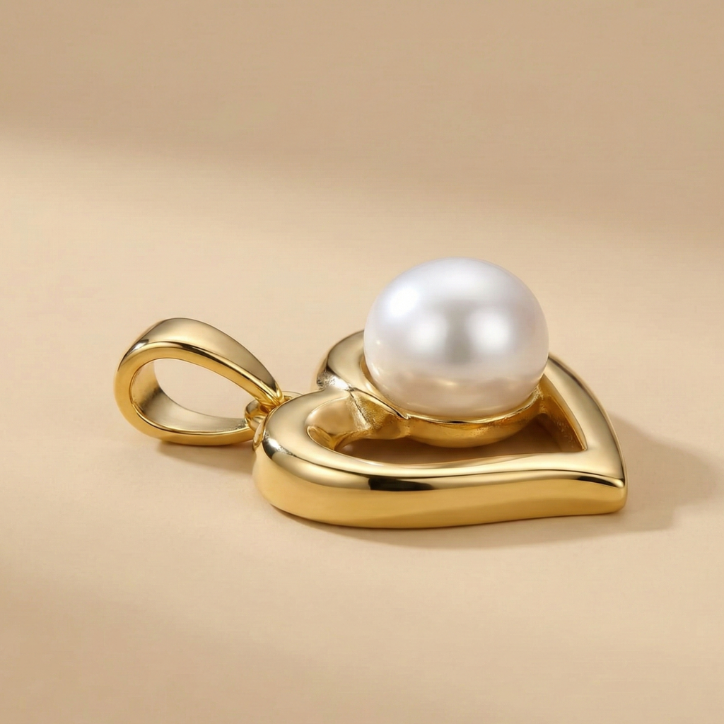 Anhänger 925/- Sterling Silber vergoldet Süßwasserzuchtperle