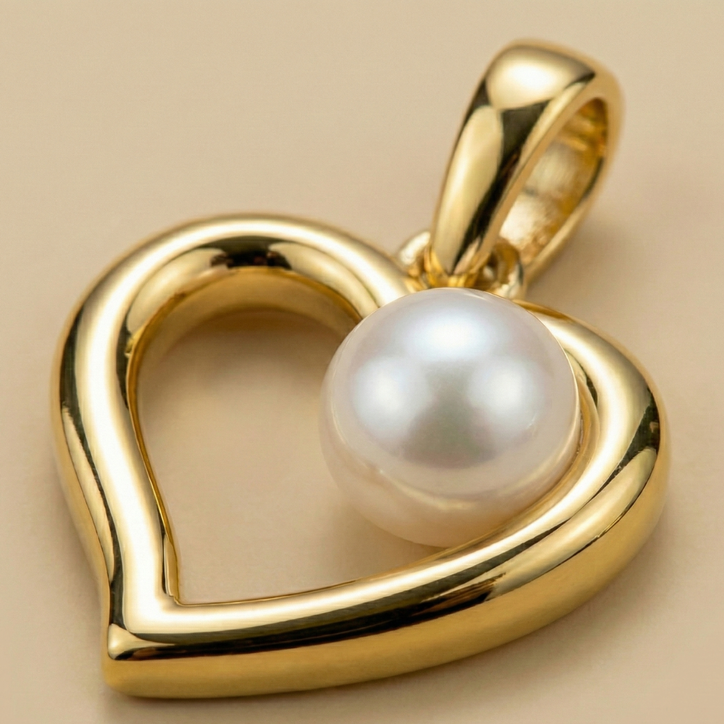 Anhänger 925/- Sterling Silber vergoldet Süßwasserzuchtperle