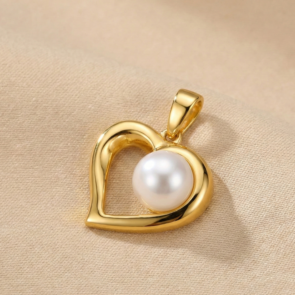 Anhänger 925/- Sterling Silber vergoldet Süßwasserzuchtperle