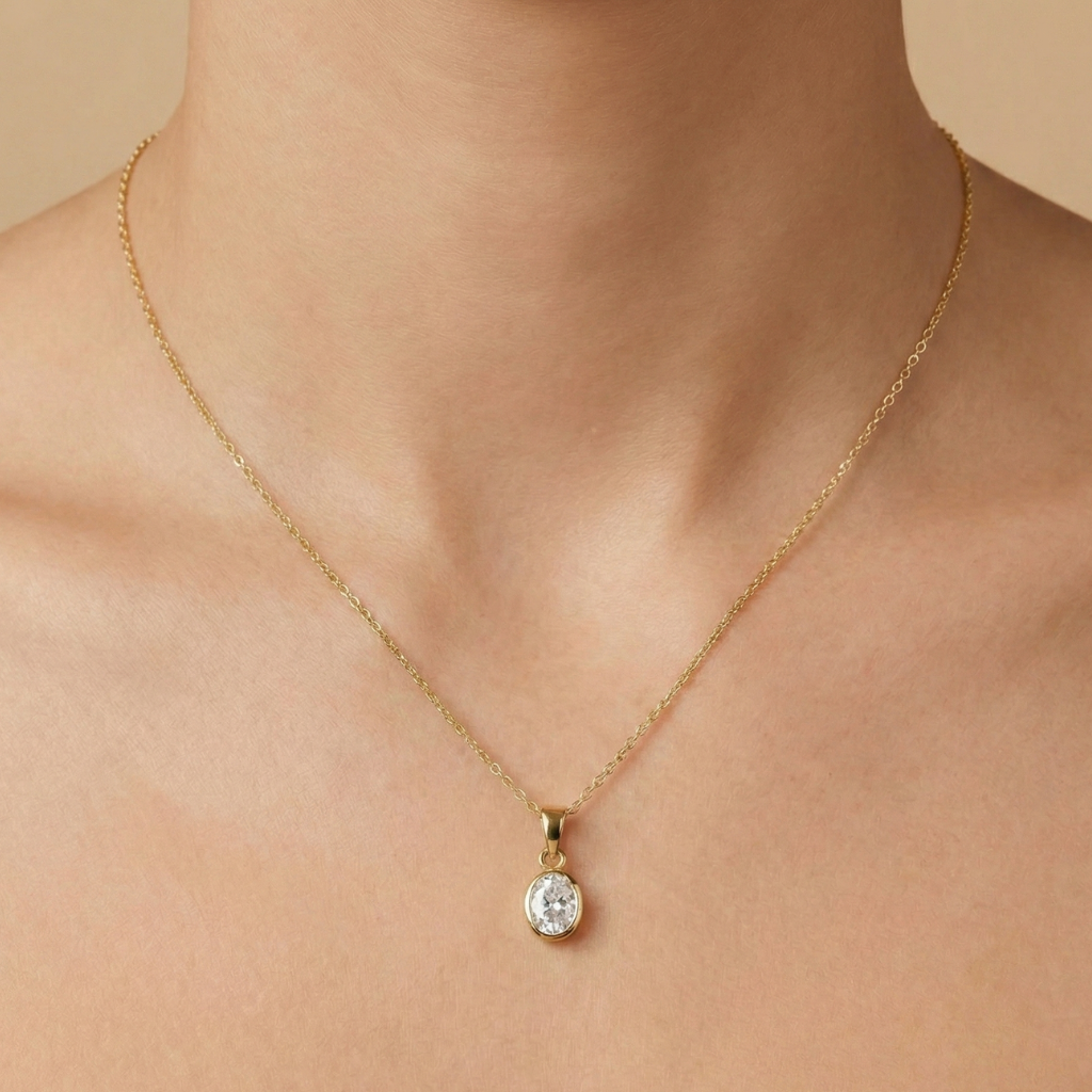 Anhänger 375/- Gold Zirkonia