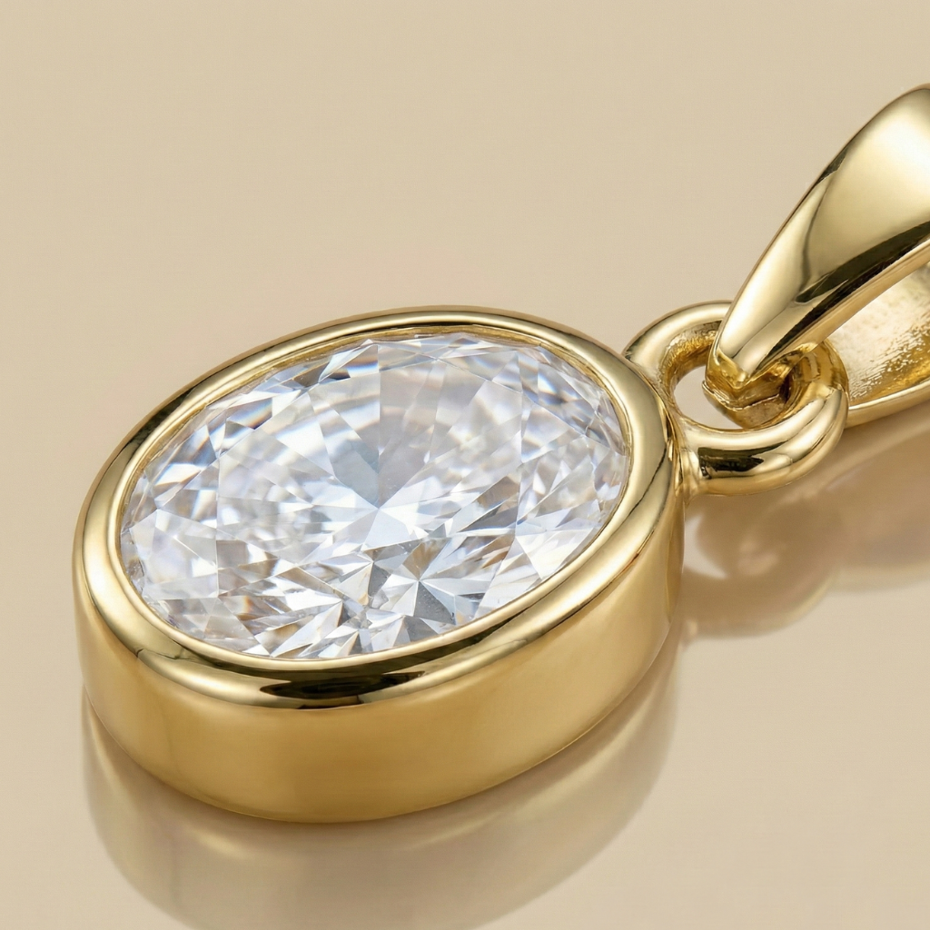 Anhänger 375/- Gold Zirkonia