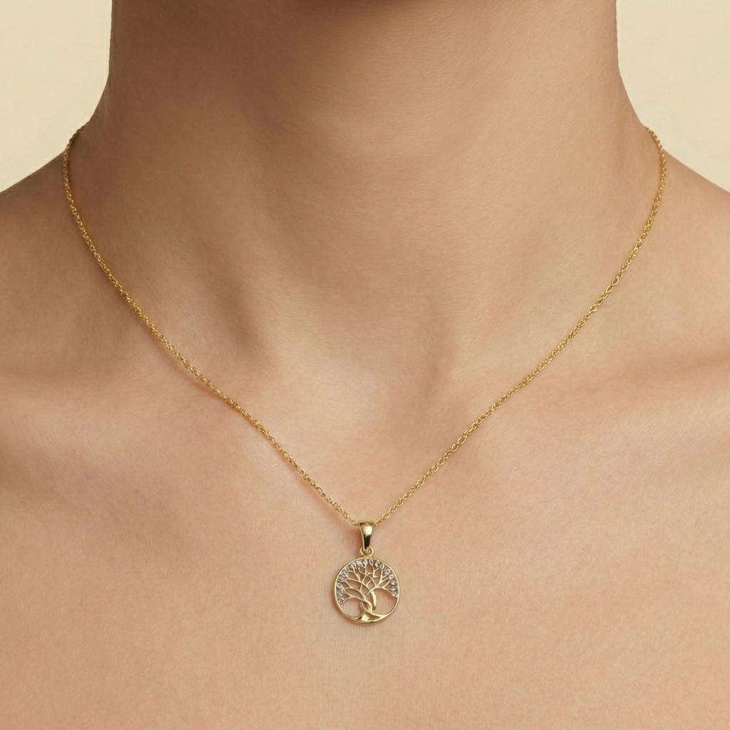 Anhänger 375/- Gold rhodiniert