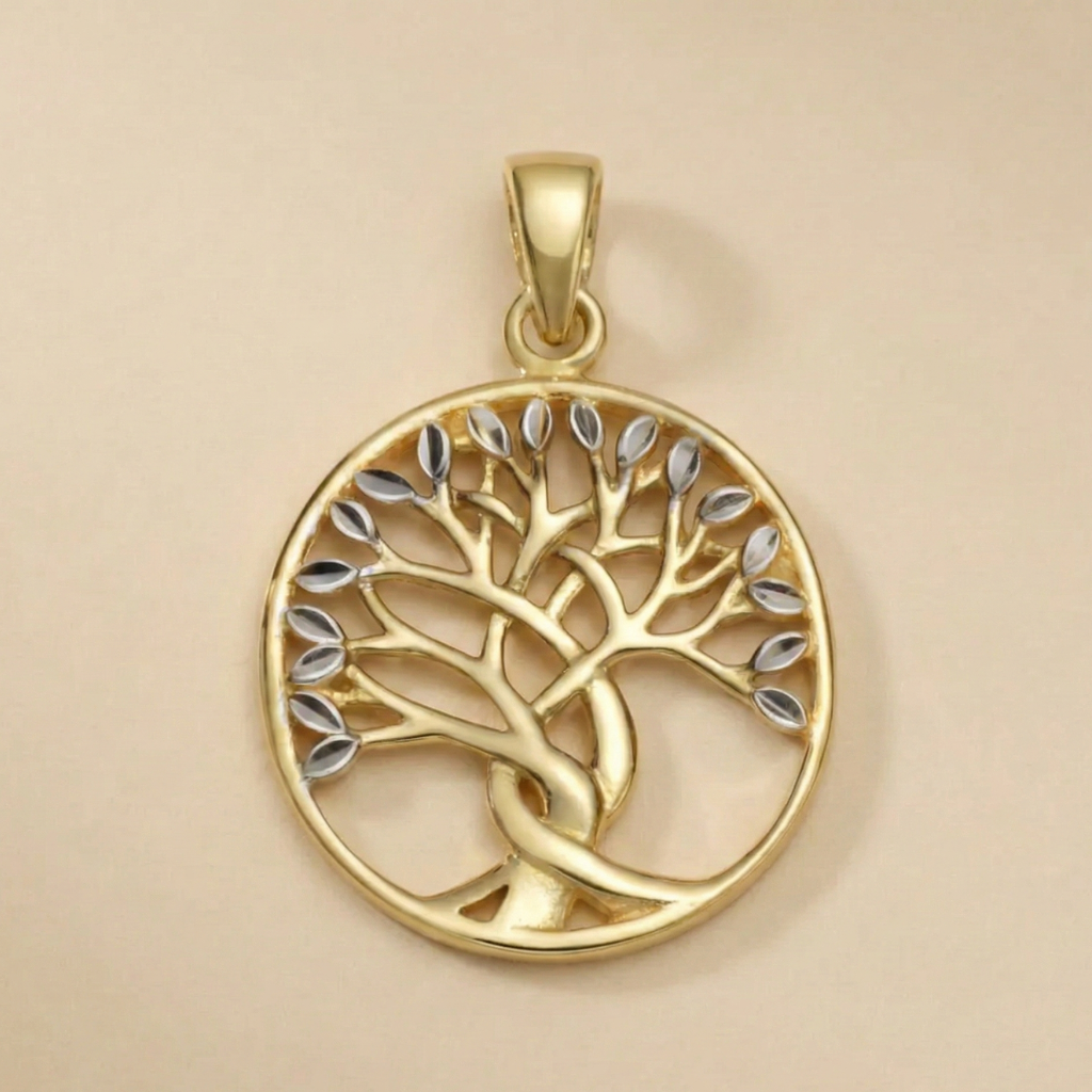 Anhänger 375/- Gold rhodiniert