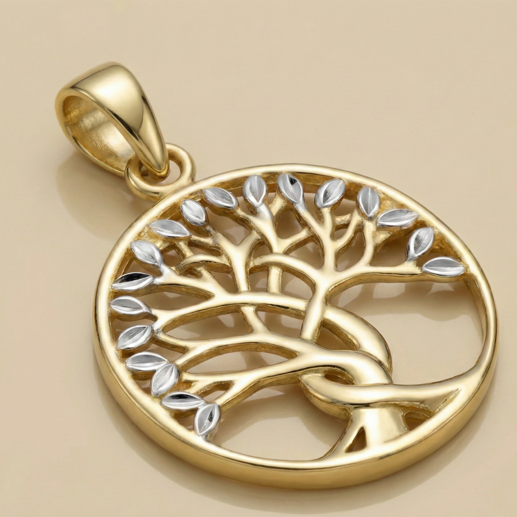 Anhänger 375/- Gold rhodiniert