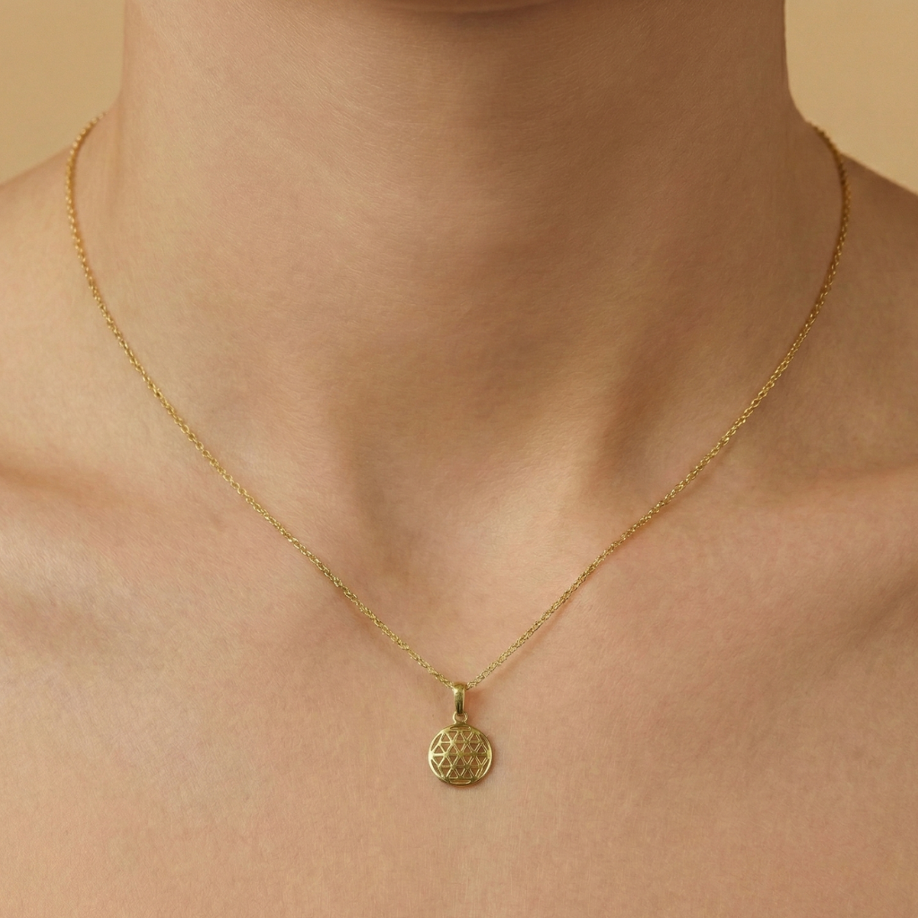 Anhänger 333/- Gold rhodiniert