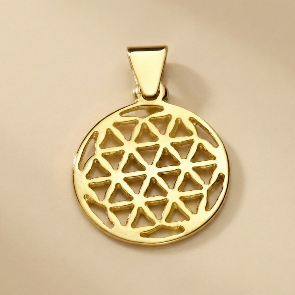 Anhänger 333/- Gold rhodiniert