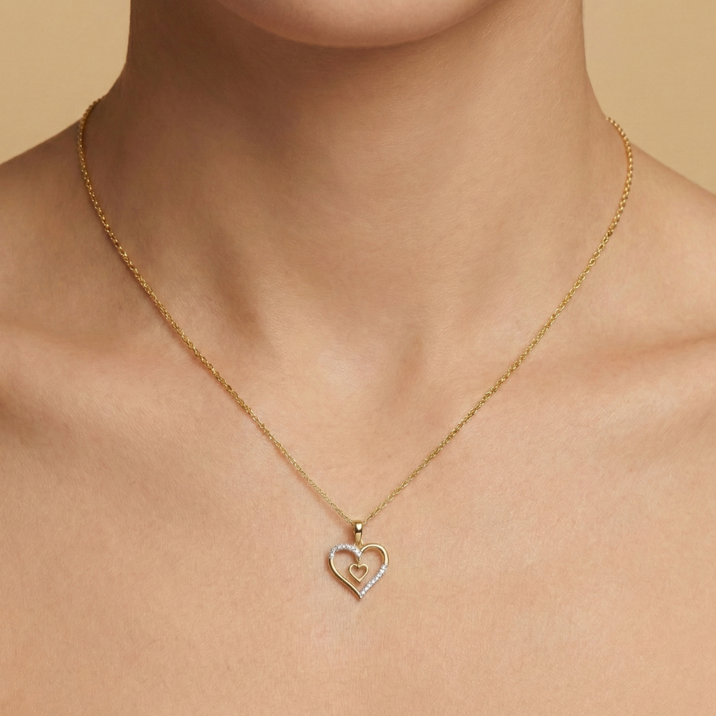 Anhänger 925/- Sterling Silber vergoldet Zirkonia