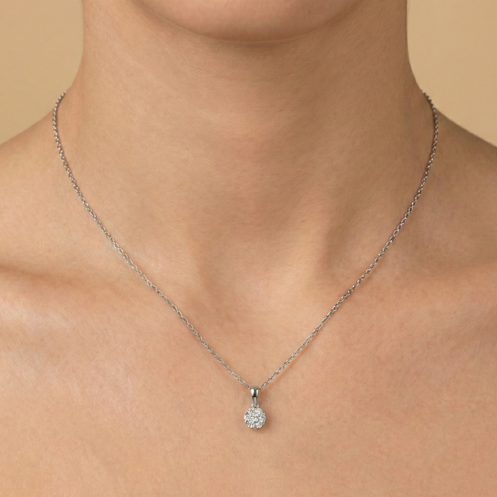 Anhänger 585/- Weißgold Brillant 0,10ct.