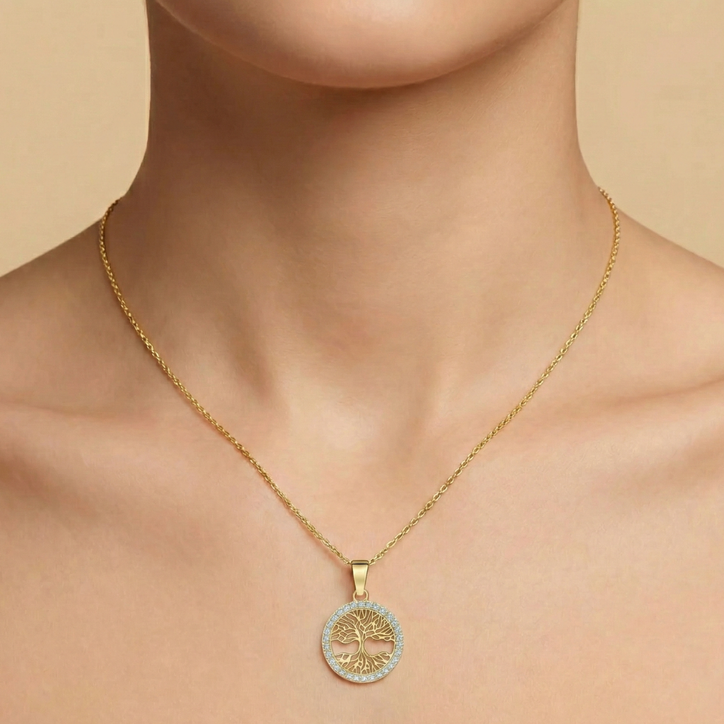 Anhänger 375/- Gold Zirkonia