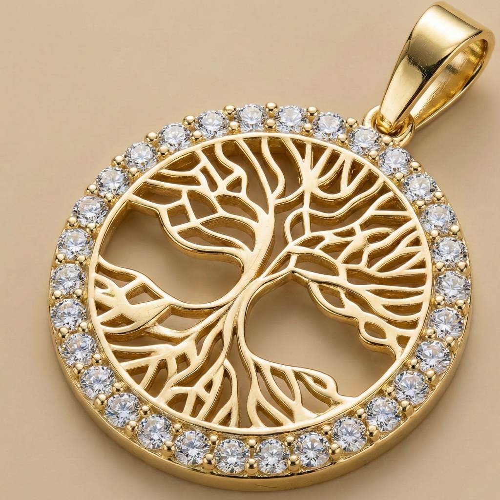 Anhänger 375/- Gold Zirkonia