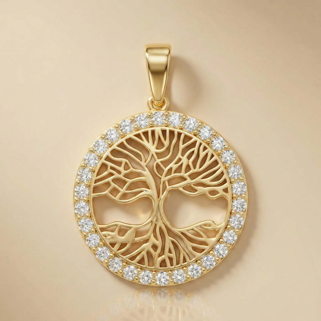 Anhänger 375/- Gold Zirkonia