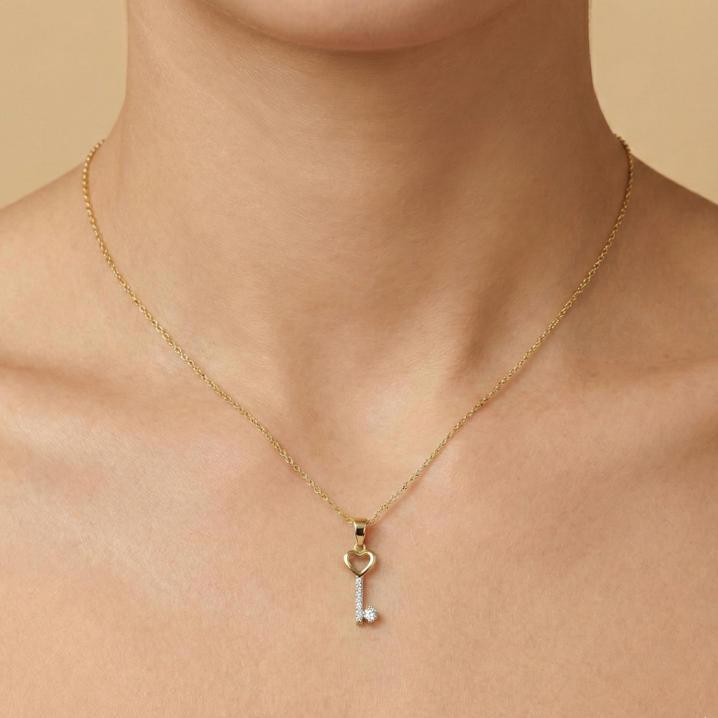 Anhänger 375/- Gold Zirkonia