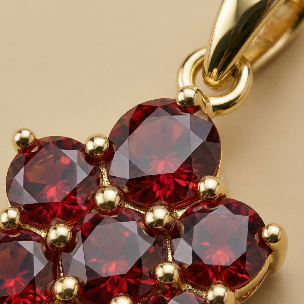 Anhänger 333/- Gold Granat