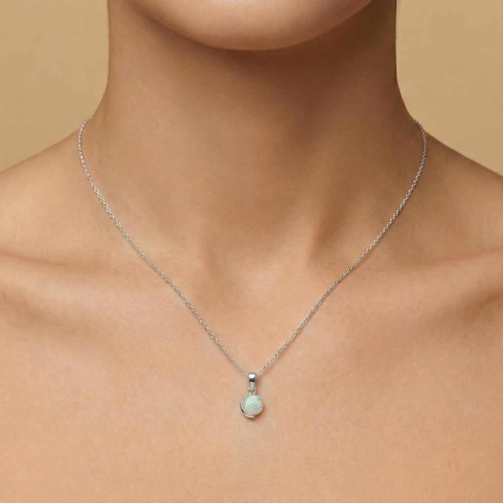 Anhänger 925/- Sterling Silber imit.Opal