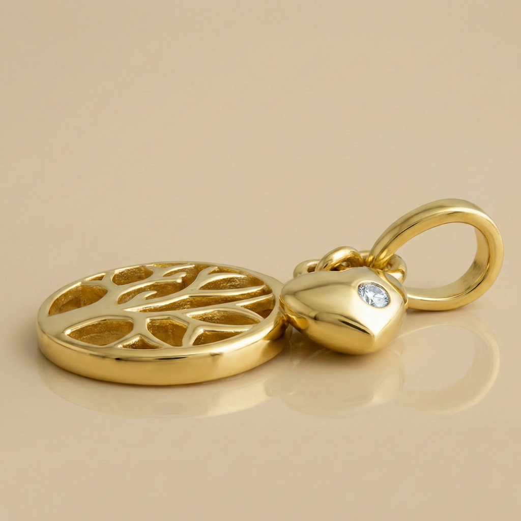 Zirkonia-Anhänger – 333 Gold (10 mm)