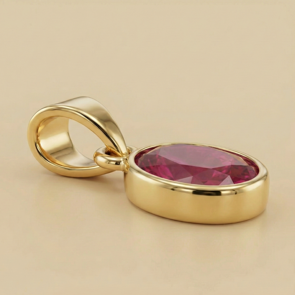 Anhänger 585/- Gold Rubin